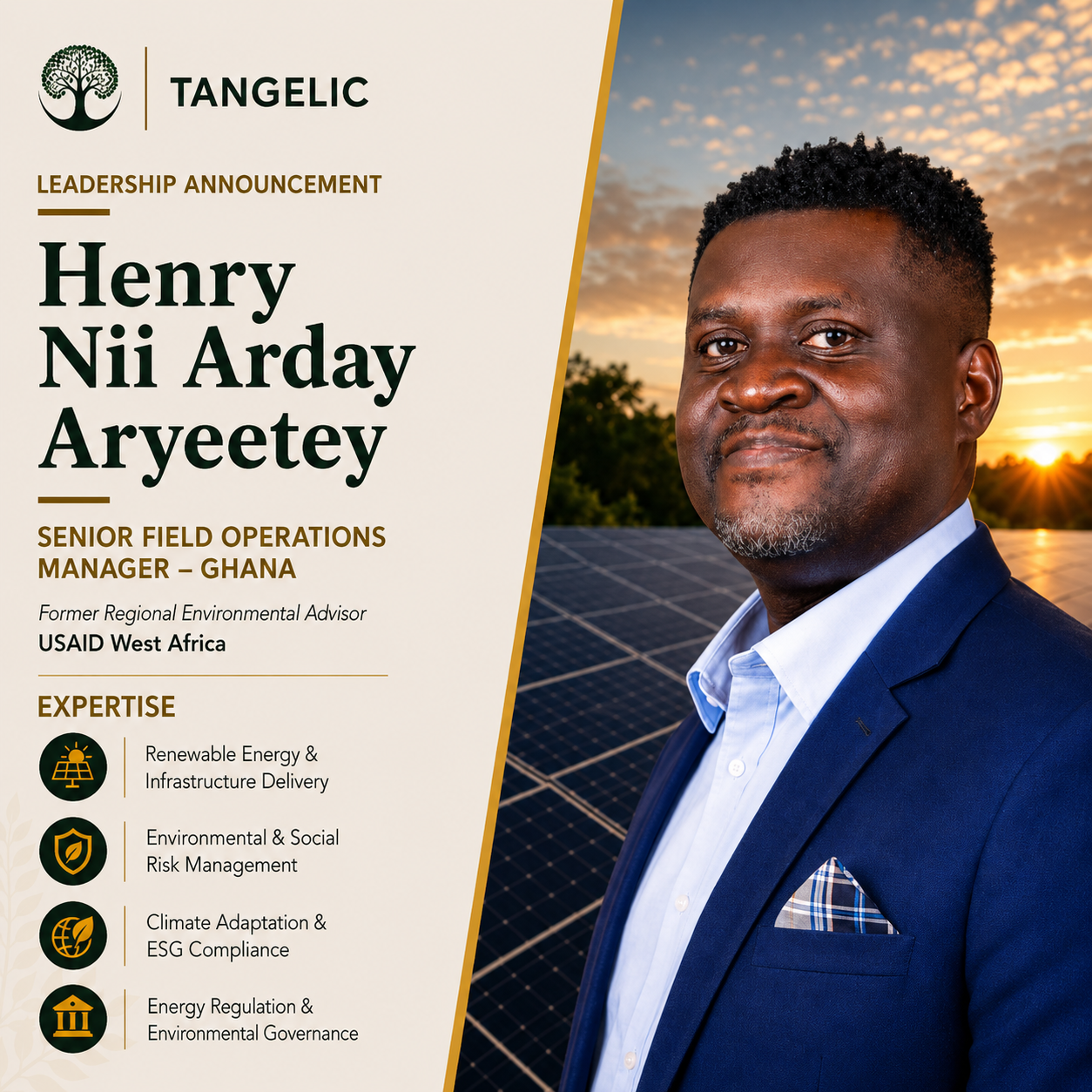 Henry Nii Arday Aryeetey Appointed Senior Field Operations Manager – Ghana for the Sunrise Spectrum Initiative