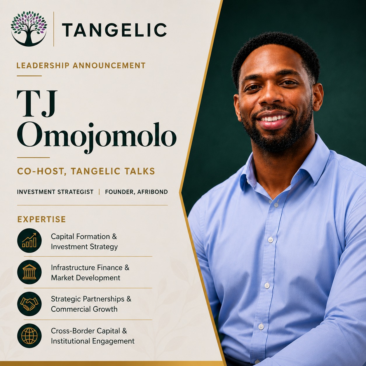 TJ Omojomolo Appointed Co-Host of Tangelic Talks